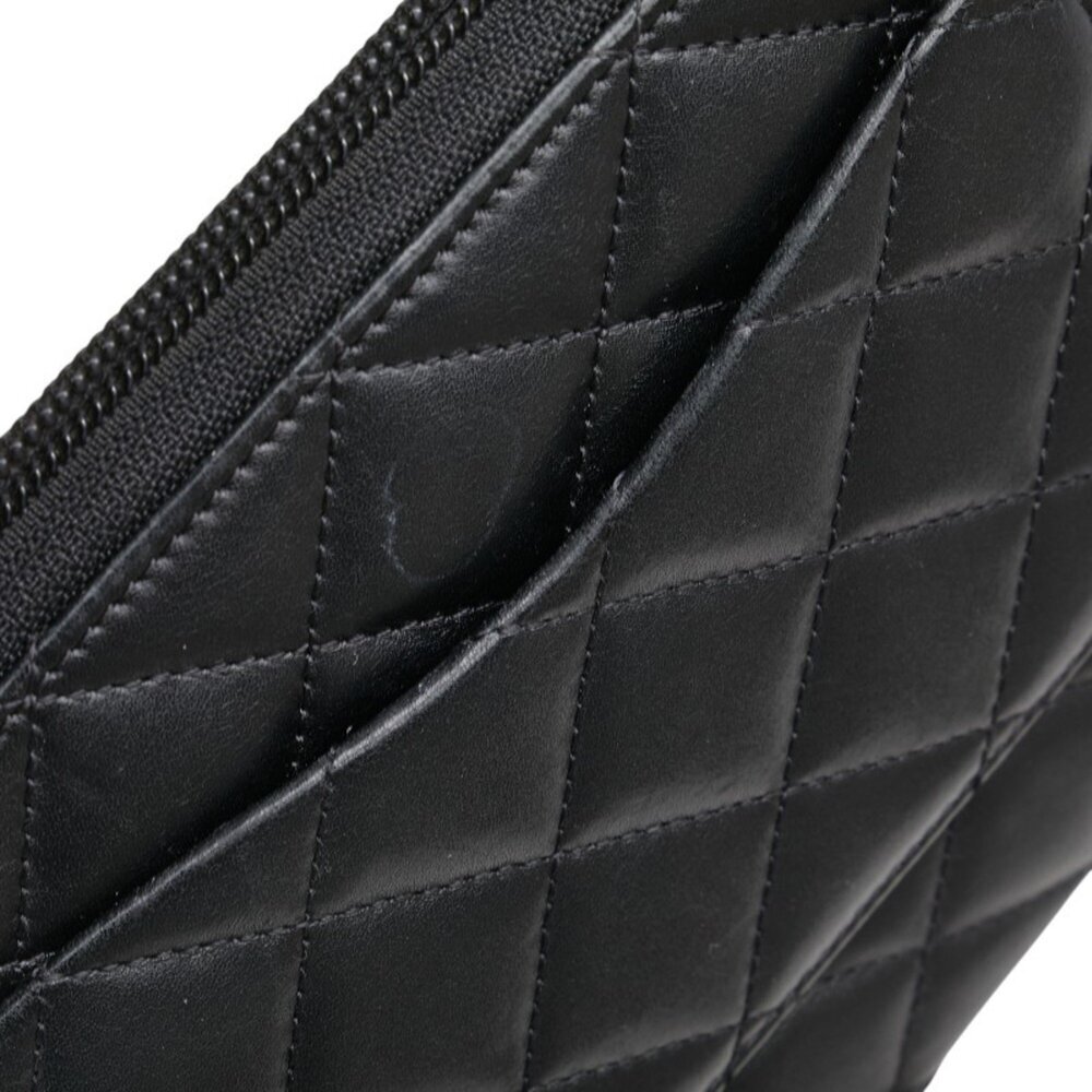 CHANEL Black Lambskin Leather Logo Wallet - Picture 9 of 16